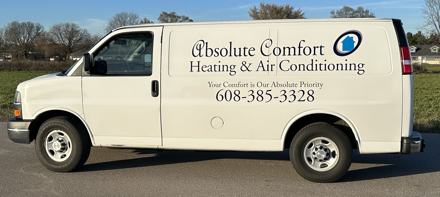 Service van. Absolute Comfort Heating & A/C